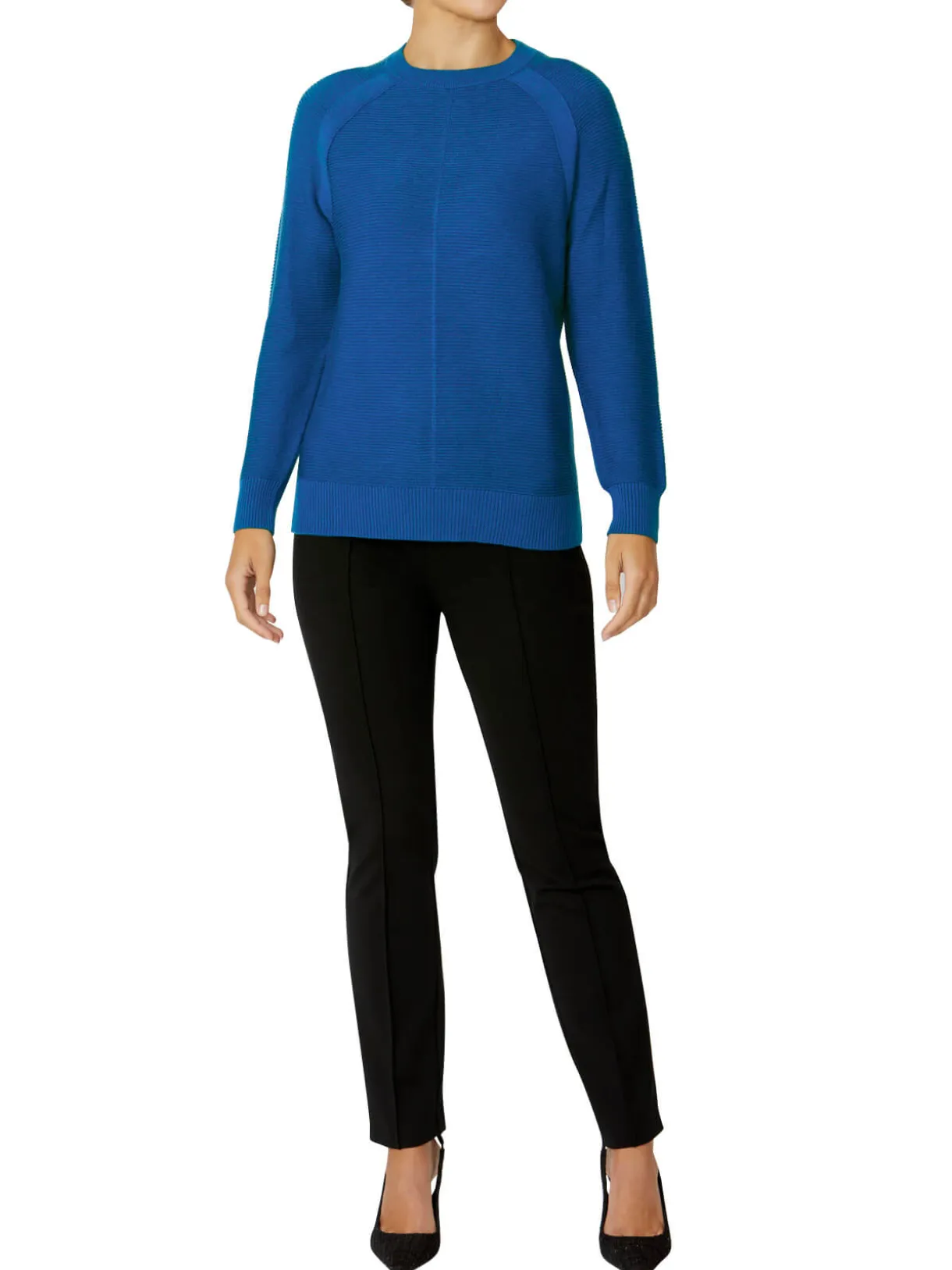 Anthea Crawford Knitwear<Alexis Blue Knit Sweater Cornflower