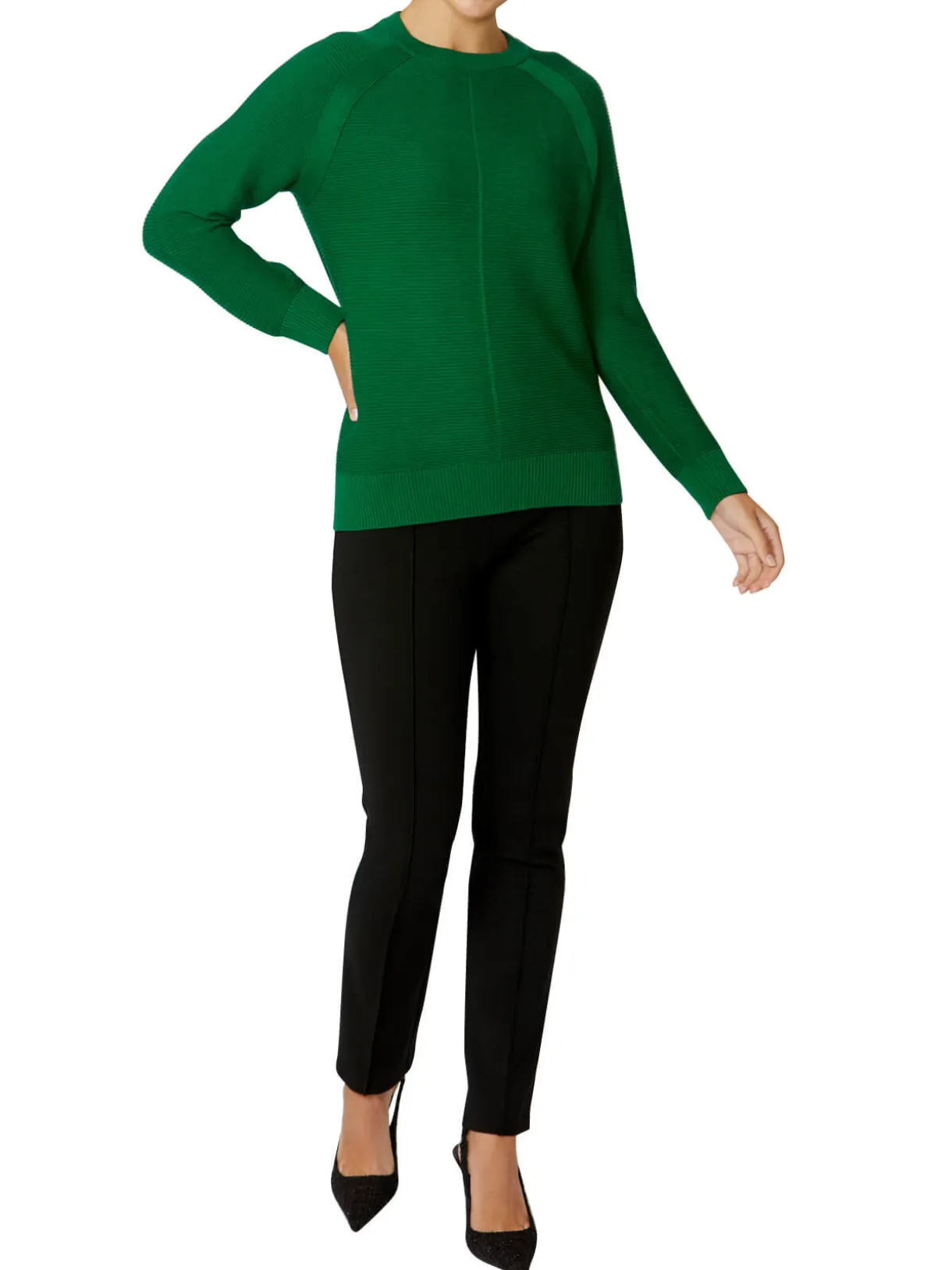 Anthea Crawford Knitwear<Alexis Green Knit Sweater Jade