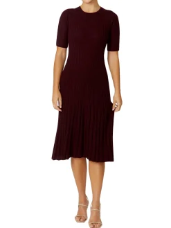 Anthea Crawford Knitwear<Aria Knit Dress Berry