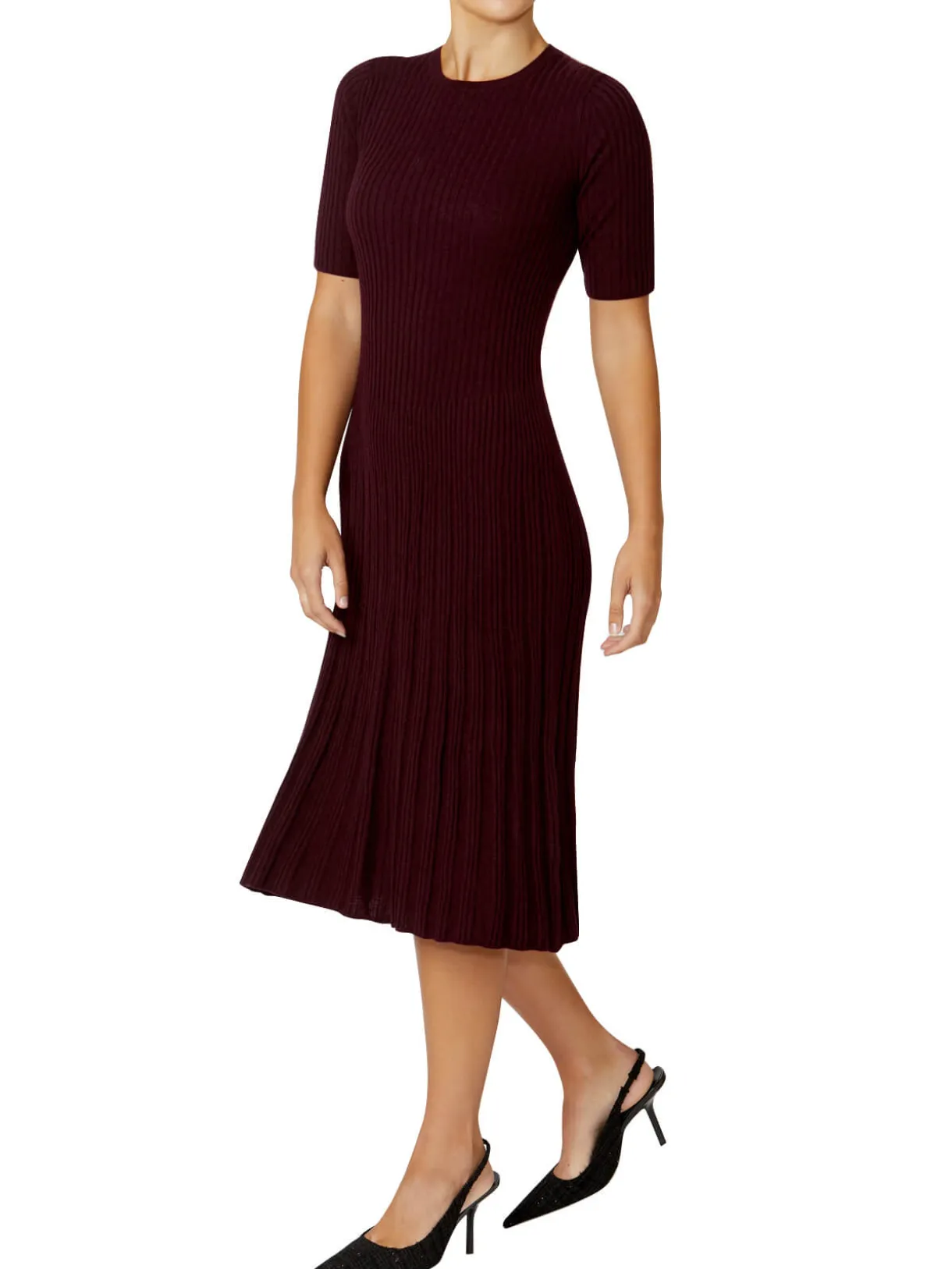 Anthea Crawford Knitwear<Aria Knit Dress Berry