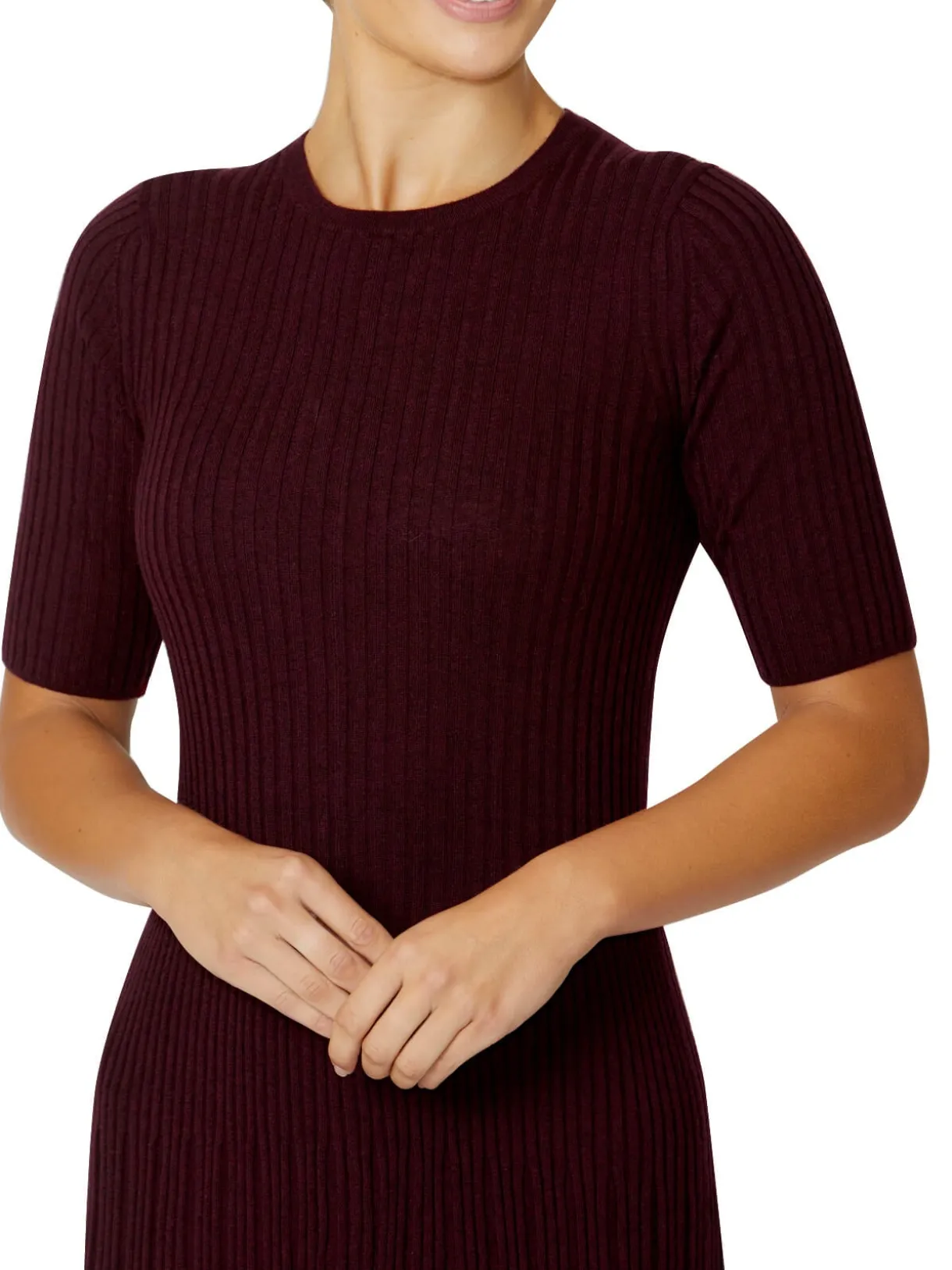 Anthea Crawford Knitwear<Aria Knit Dress Berry