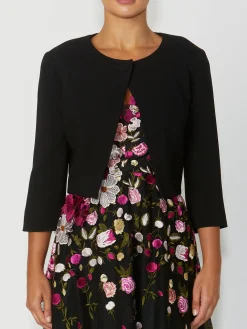 Anthea Crawford Coats & Jackets<Crepe Single Button Jacket Black