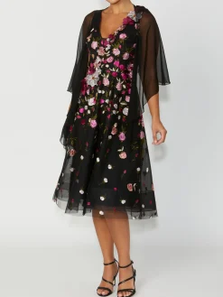 Anthea Crawford Shrugs<Silk Shrug Black