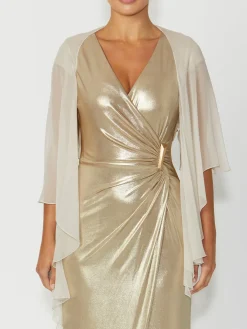 Anthea Crawford Shrugs<Silk Shrug Champagne