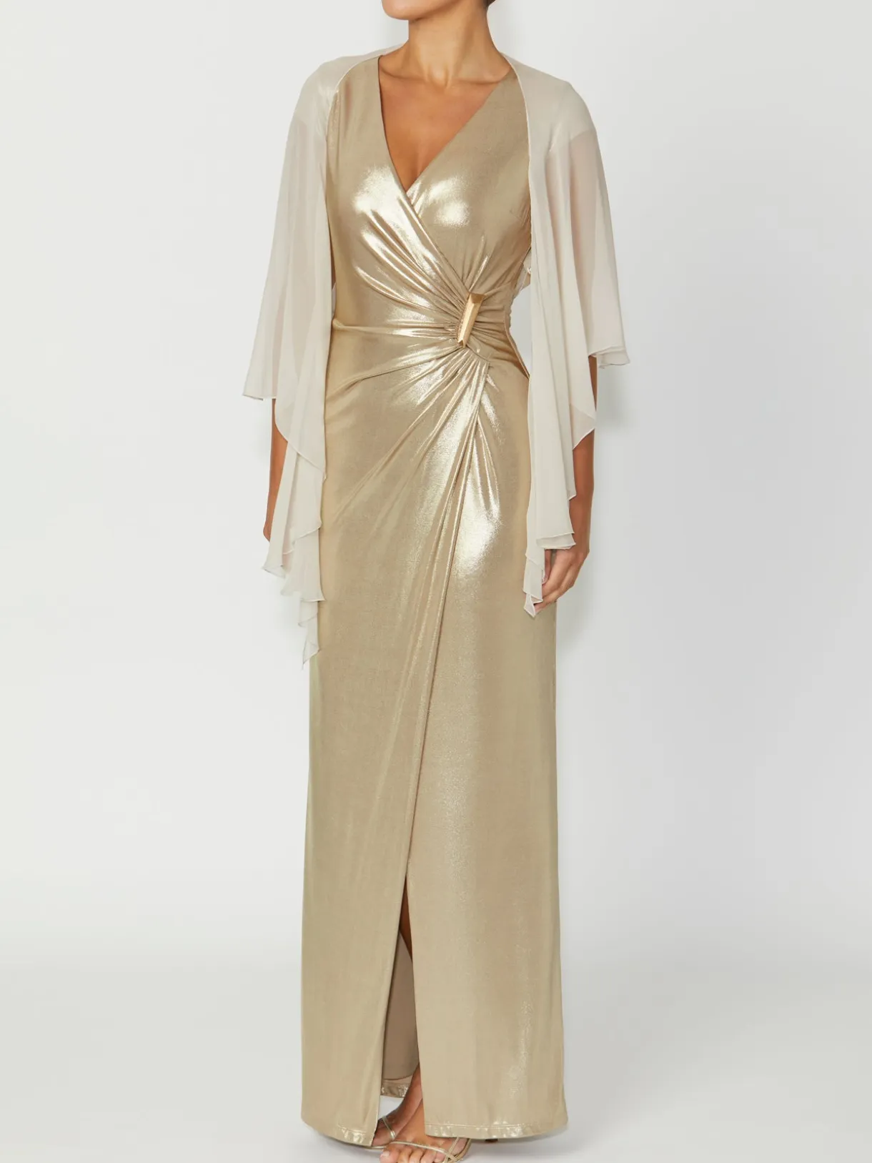 Anthea Crawford Shrugs<Silk Shrug Champagne