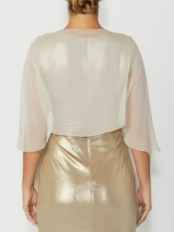 Anthea Crawford Shrugs<Silk Shrug Champagne