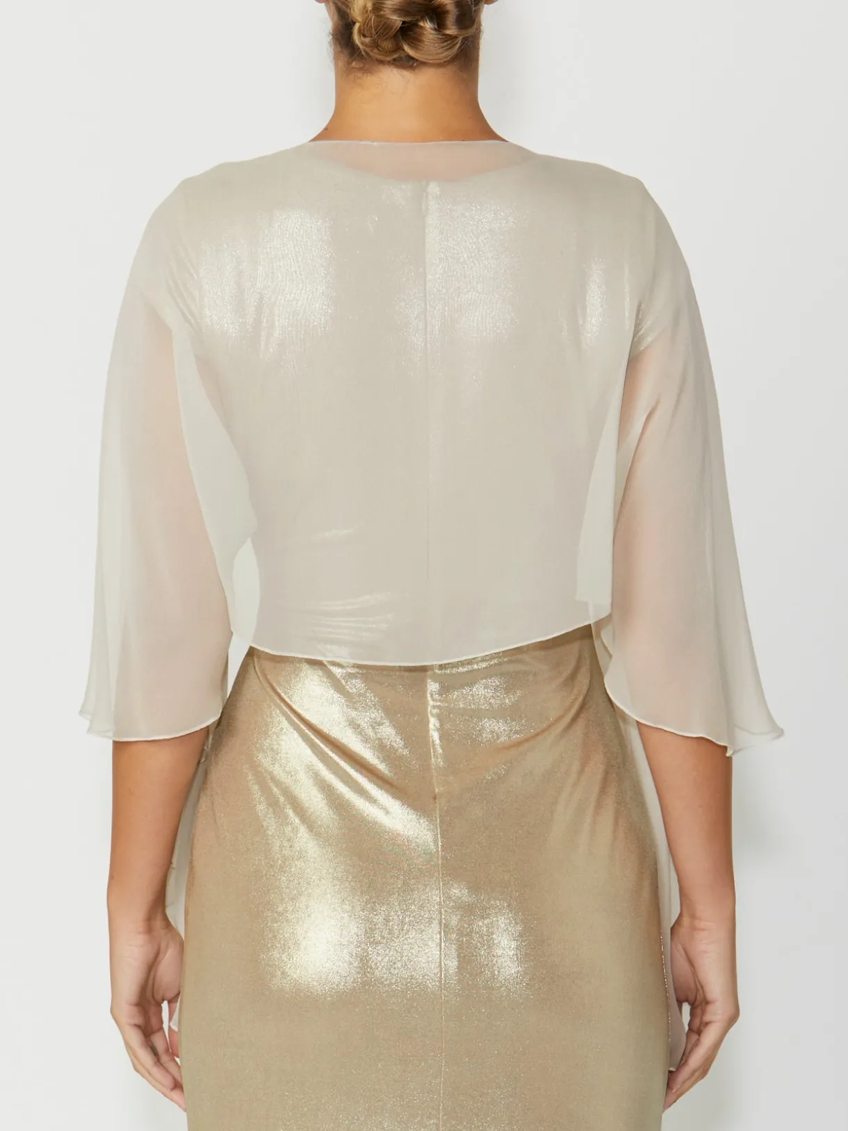 Anthea Crawford Shrugs<Silk Shrug Champagne