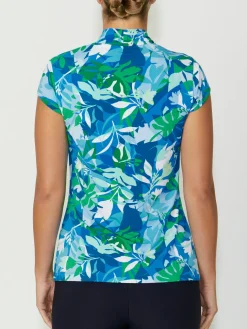 Anthea Crawford Tops<Cora Palm Jersey Top Blue