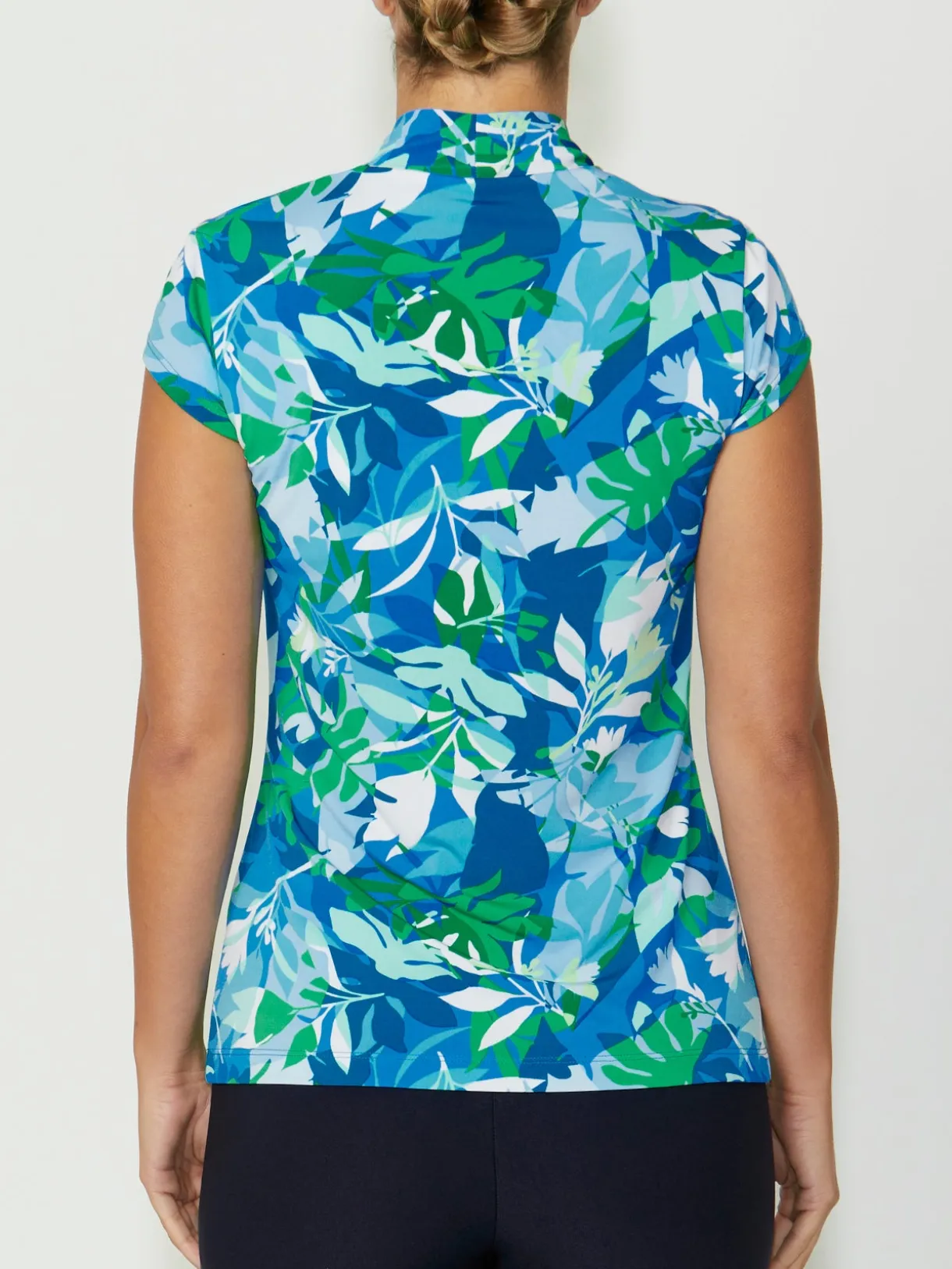 Anthea Crawford Tops<Cora Palm Jersey Top Blue