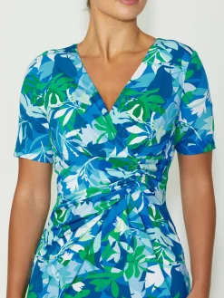Anthea Crawford Jersey Dresses<Emelynn Palm Jersey Dress Blue