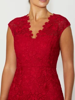 Anthea Crawford Event Dresses|Mother Of The Bride<Georgina Lace Dress Red