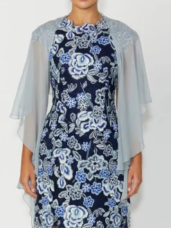 Anthea Crawford Shrugs<Silk Shrug ICE BLUE
