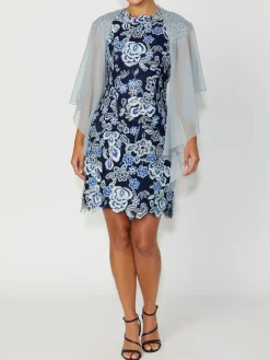 Anthea Crawford Shrugs<Silk Shrug ICE BLUE