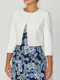 Anthea Crawford Coats & Jackets<Crepe Single Button Jacket Ivory