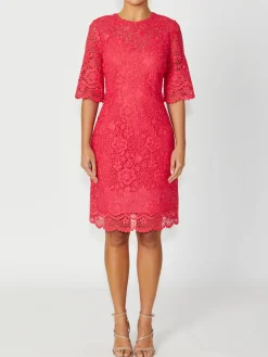 Anthea Crawford Mother Of The Bride|Event Dresses<Madeline Lace Dress Coral