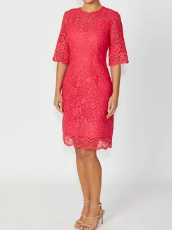 Anthea Crawford Mother Of The Bride|Event Dresses<Madeline Lace Dress Coral