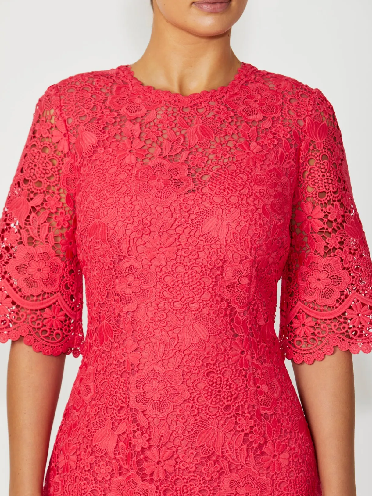 Anthea Crawford Mother Of The Bride|Event Dresses<Madeline Lace Dress Coral
