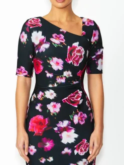 Anthea Crawford Event Dresses<Milena Floral Dress Black