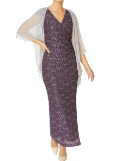 Anthea Crawford Shrugs<Silk Shrug Misty Lilac