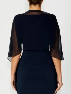 Anthea Crawford Shrugs<Silk Shrug Navy