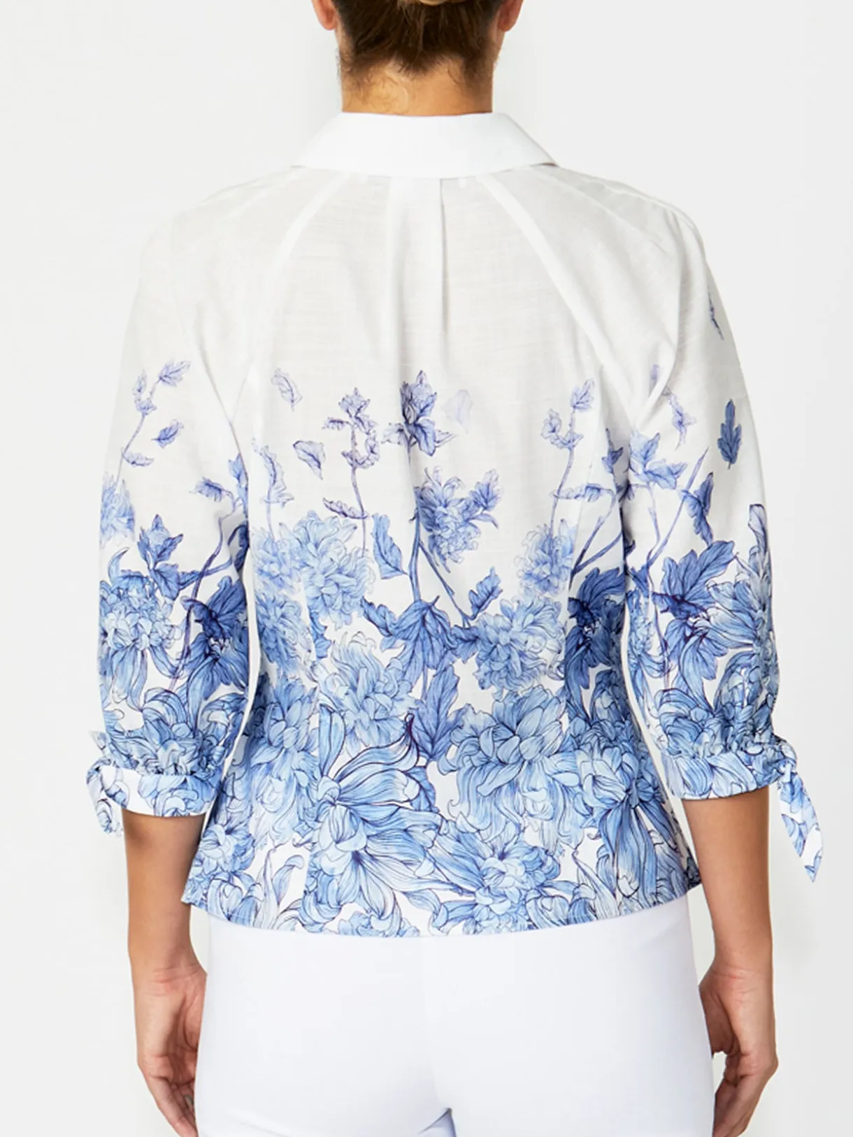 Anthea Crawford Tops<Roberta Cotton Blouse Blue