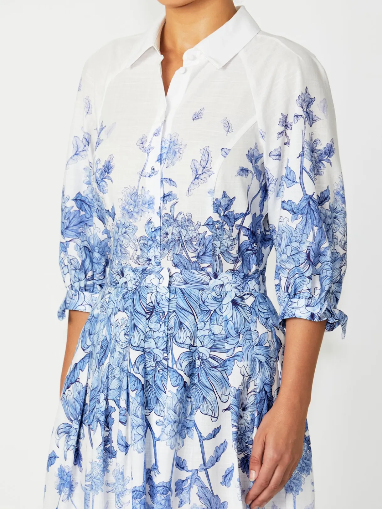 Anthea Crawford Skirts<Sally Cotton Skirt Blue