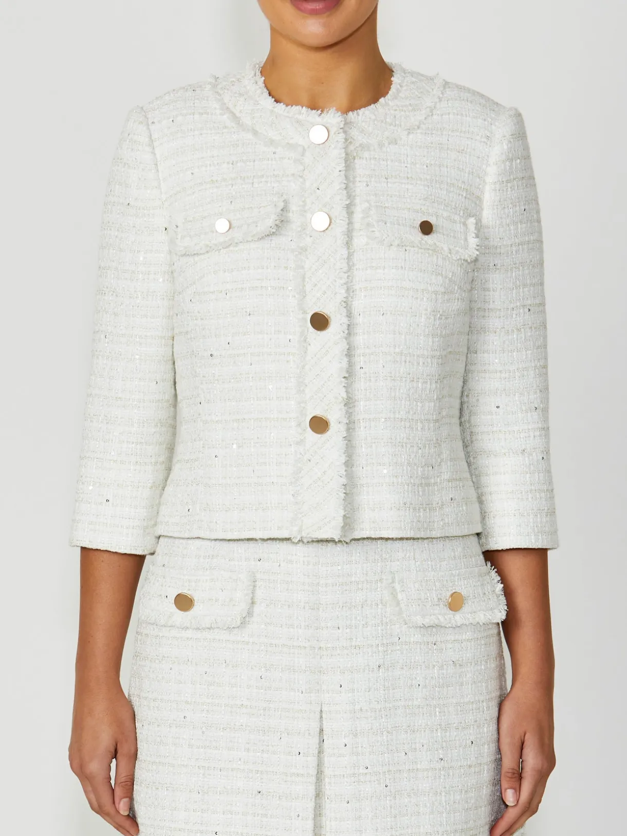Anthea Crawford Coats & Jackets<Tabitha Tweed Jacket Ivory
