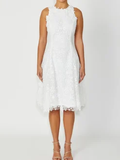Anthea Crawford Event Dresses|Evening Dresses<Virginia Lace Dress Ivory